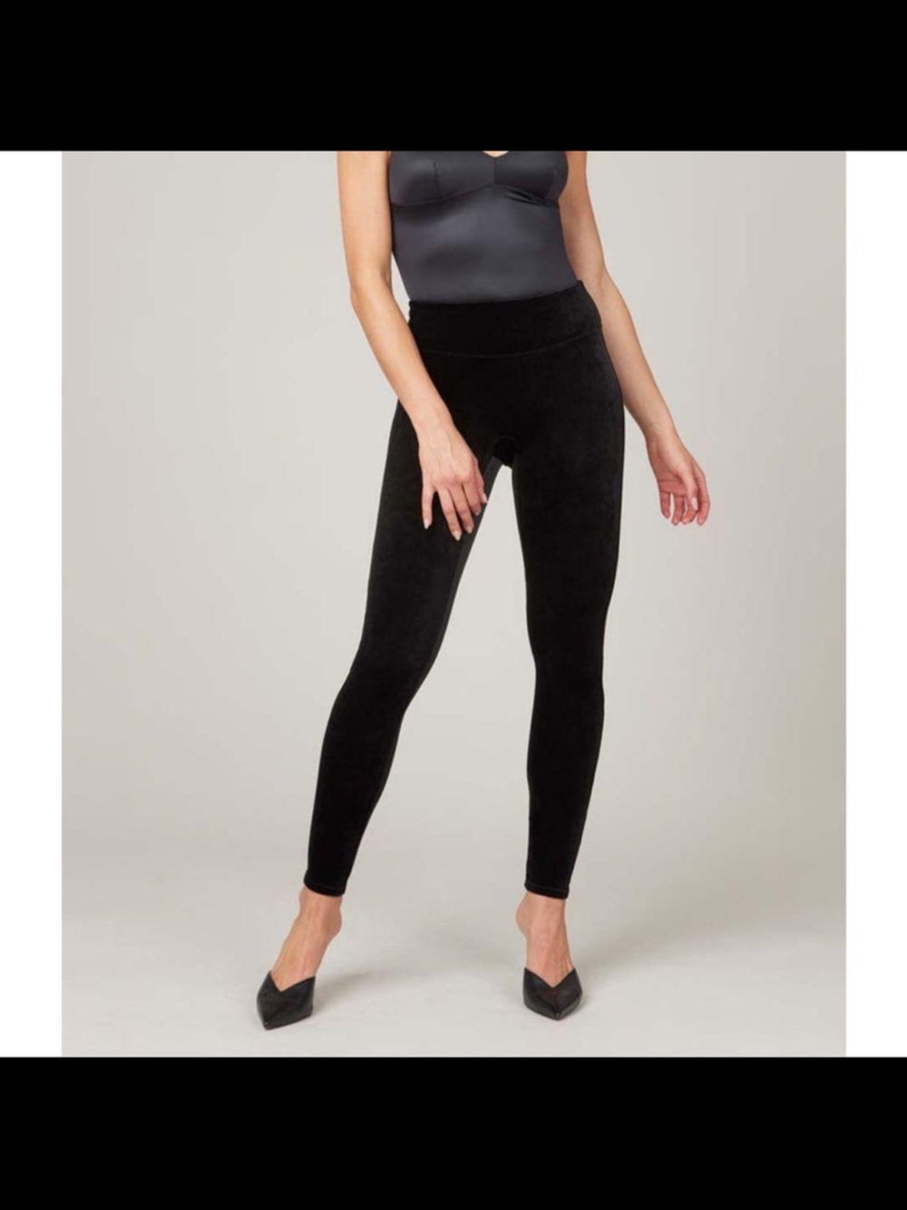 SPANX Velvet Leggings Black High Rise Women’s XL